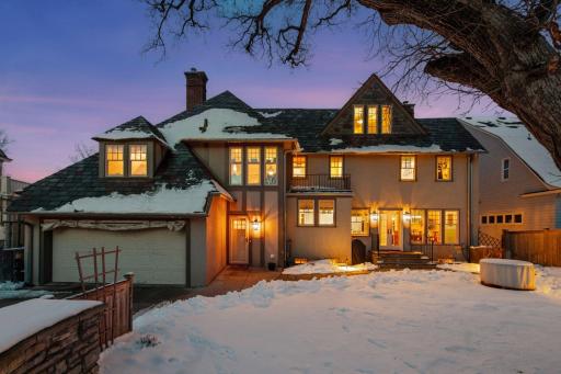 Sunset light creates a warm and inviting outdoor atmosphere.