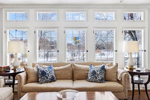 Enjoy serene lake views right from your living room