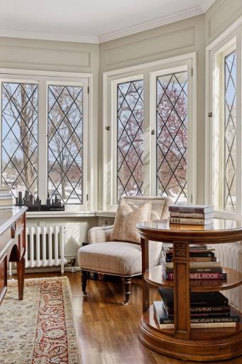 Original windows in office have been triple paned and reinstalled