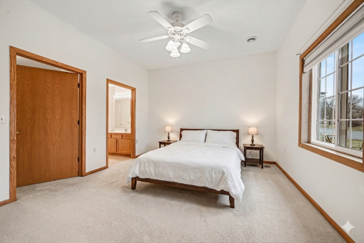 AI suggested bed layout- primary bath ensuite and large walk-in closet