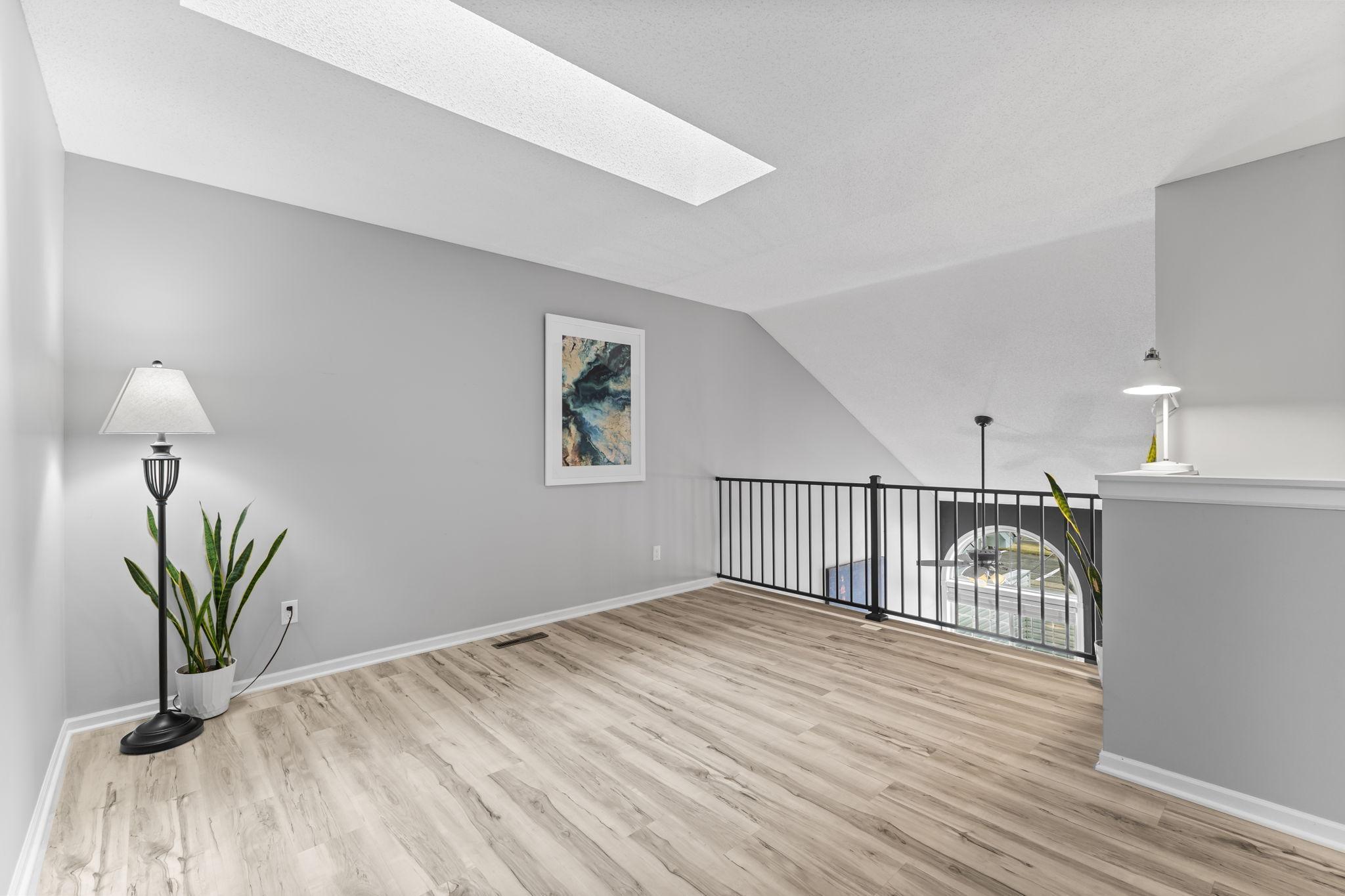 The loft features a skylight, and can be used for a variety of purposes to suit your personal needs.