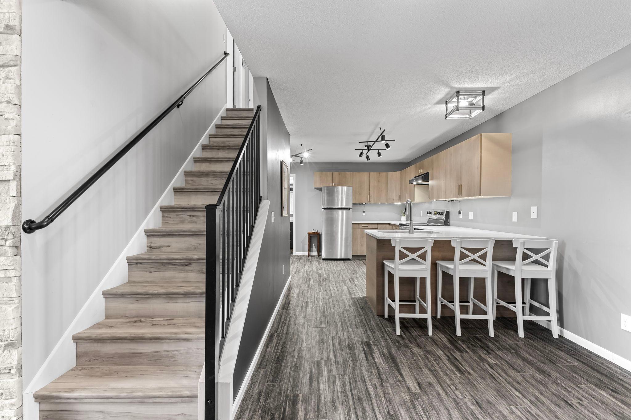 Straight ahead and to the left is the direct access between the garage and the home.