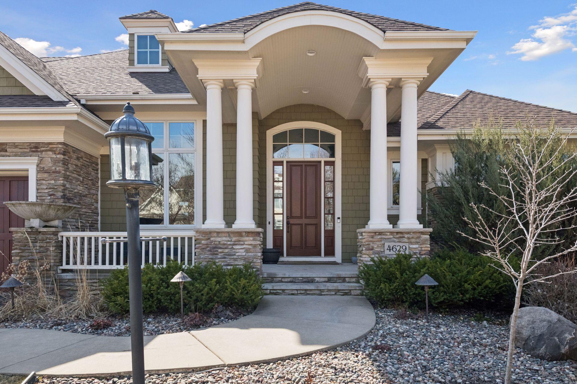Spacious porch at front entry
