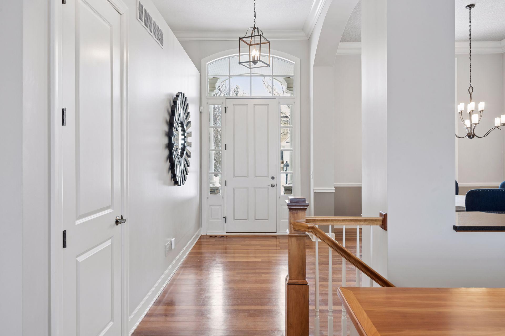 Front entry with cherry floors throughout main level