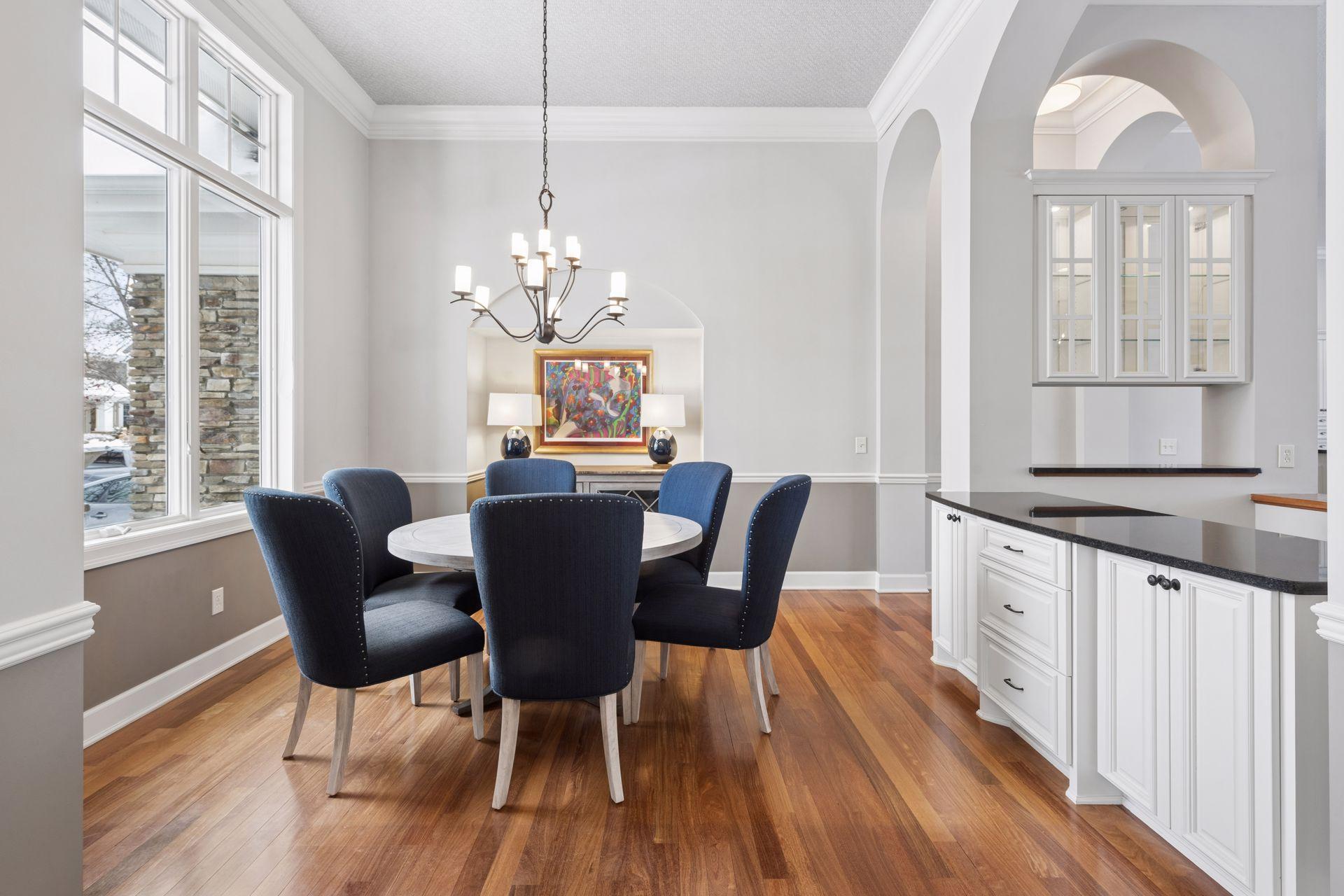 Spacious dining room with storage too