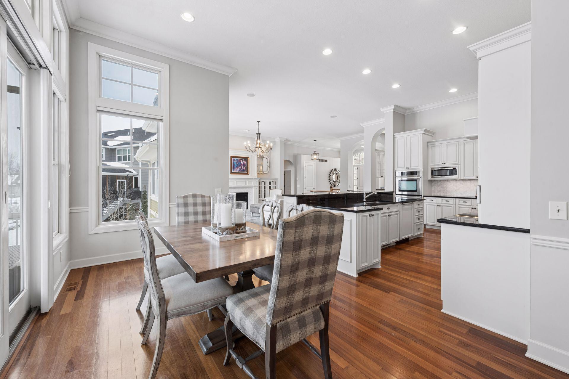 View of kitchen from dining