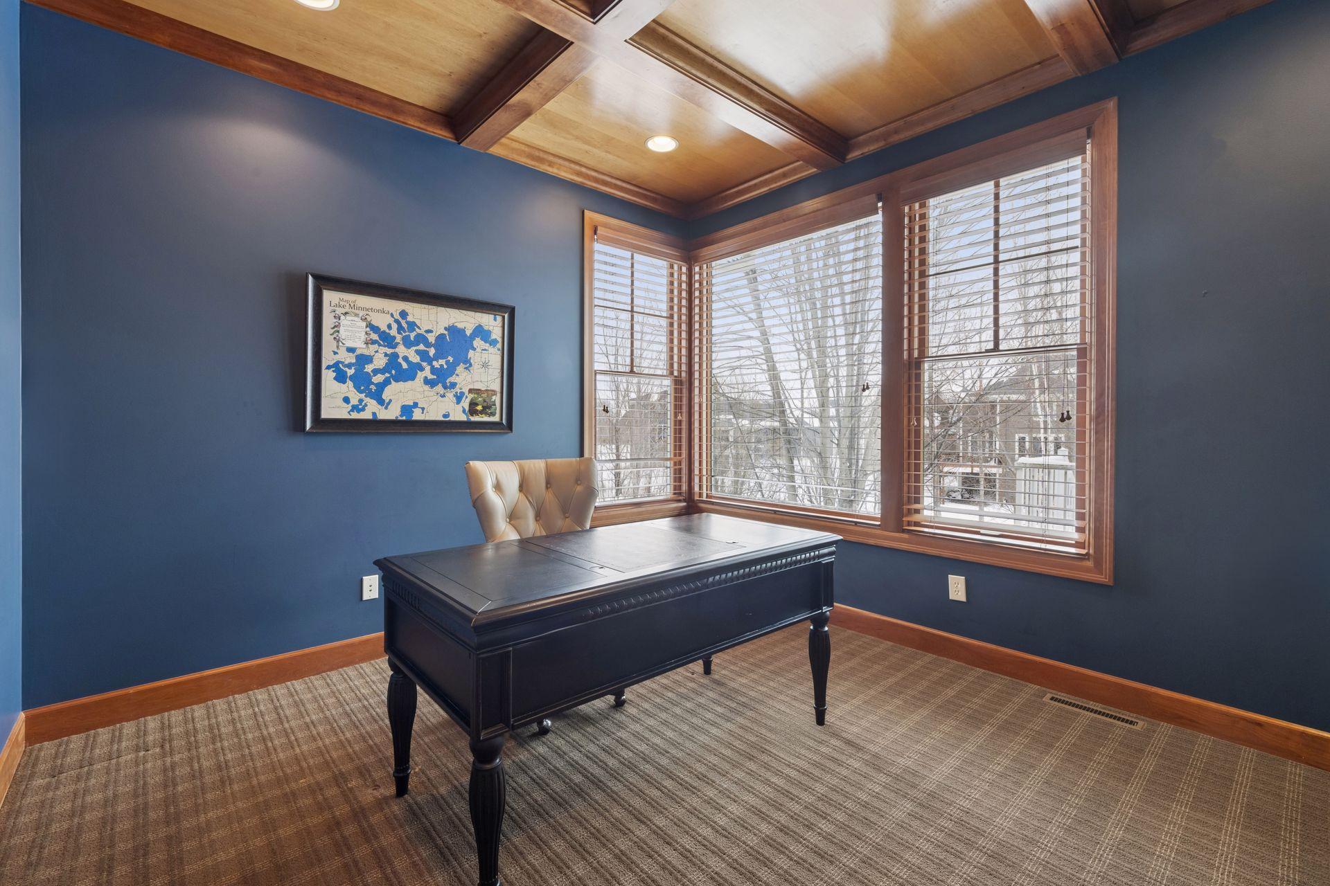 Coffered ceilings in office