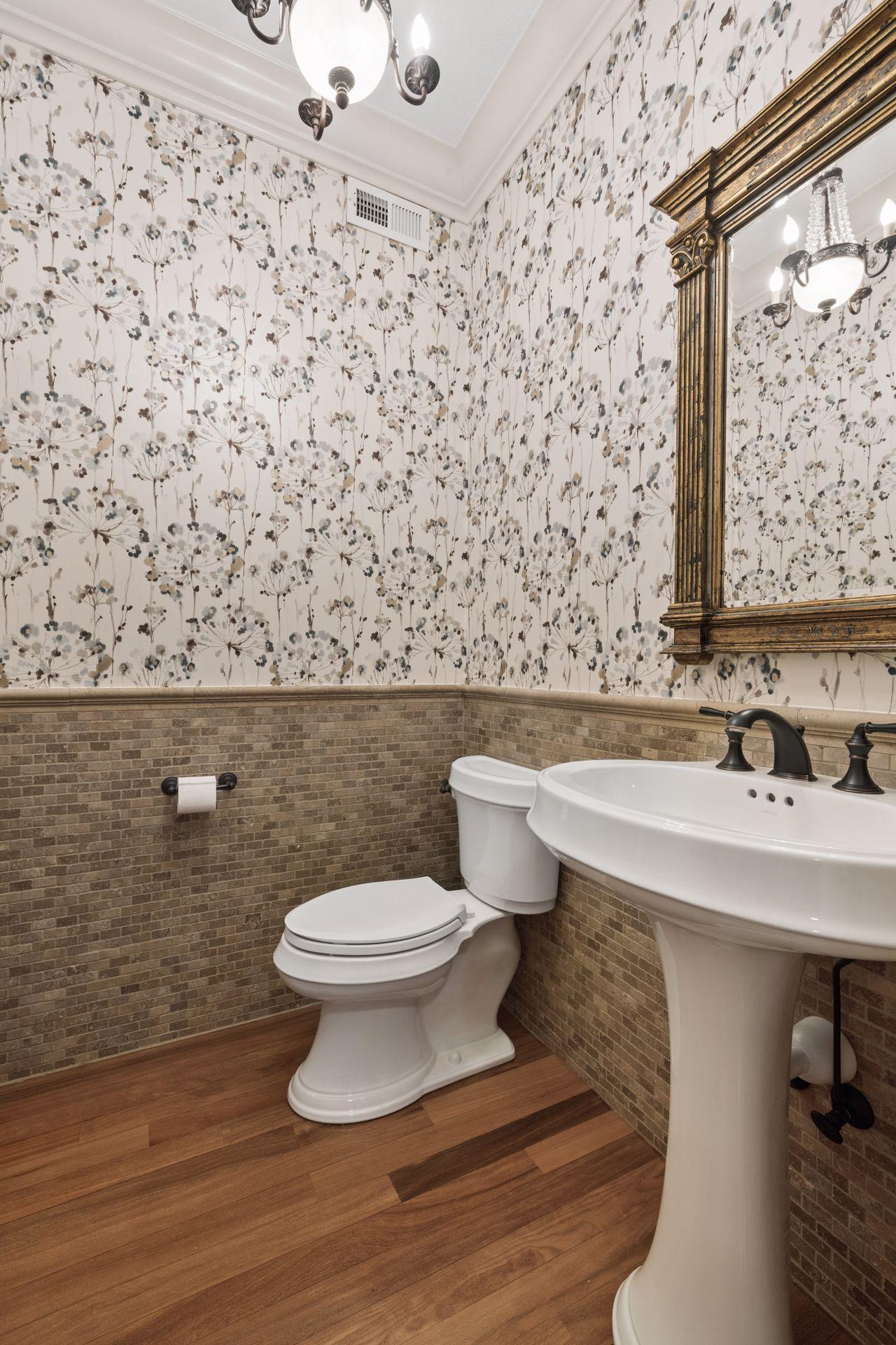 Main floor 1/2 bath in back hallway