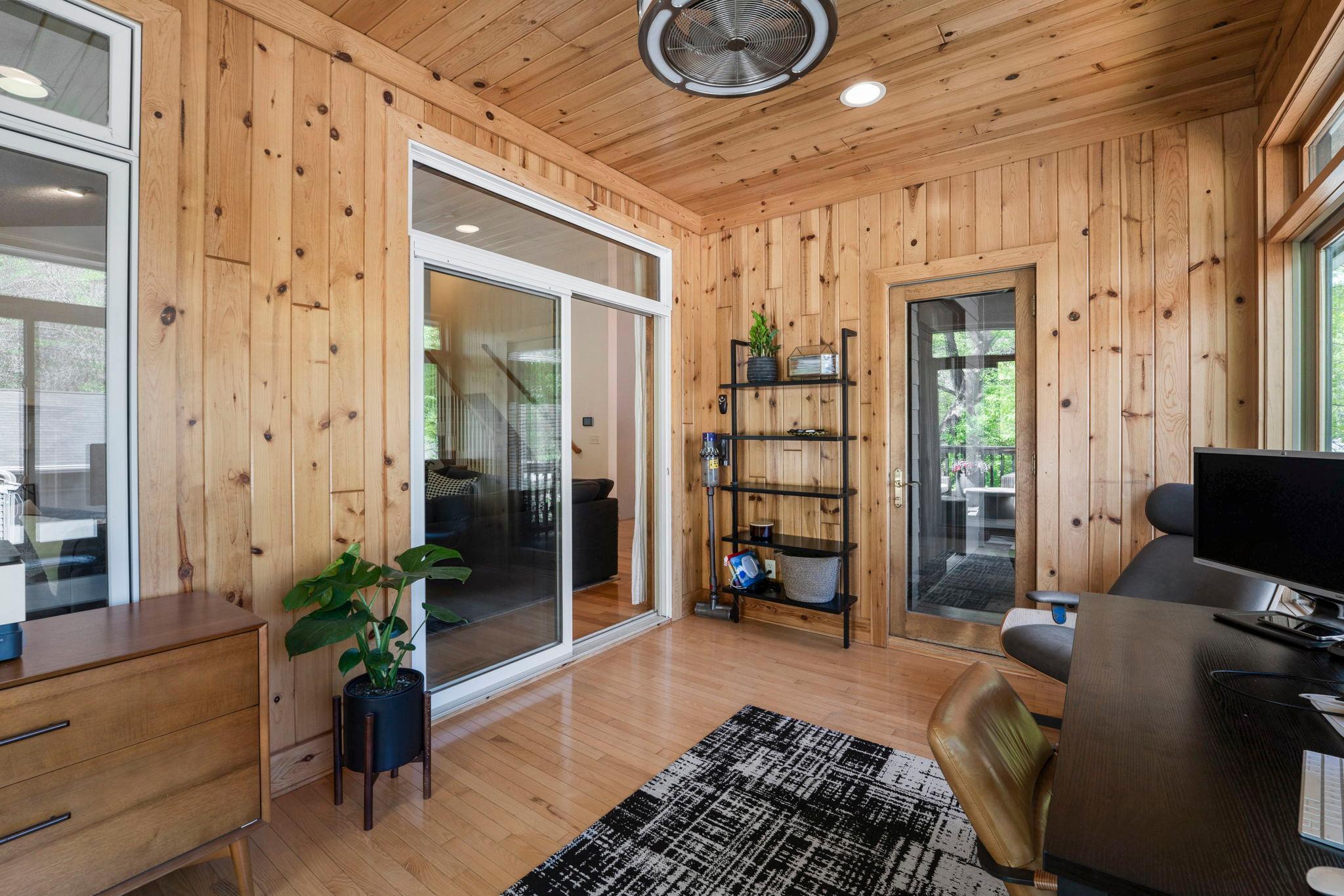 Main floor also features sunroom "3 season porch" , though currently used year round as an office