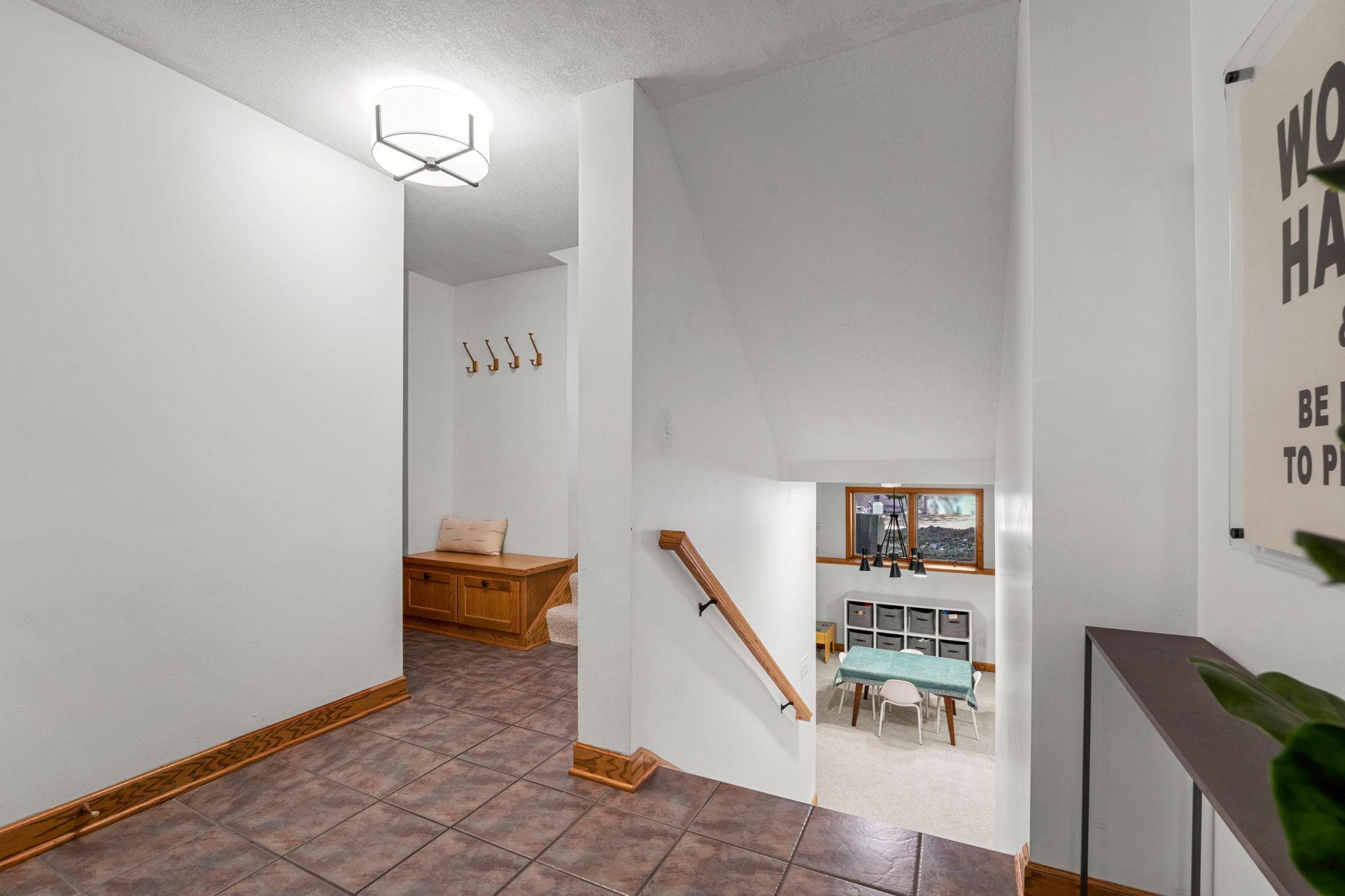 Lowest level leads to family room, utility and storage