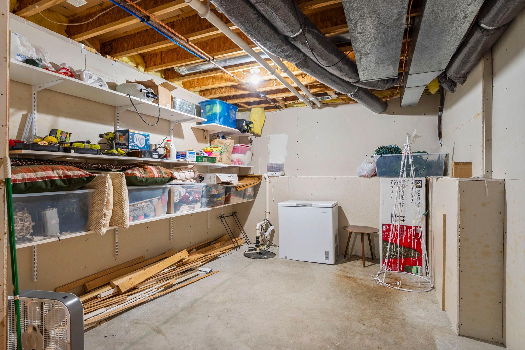 Large storage space off family room