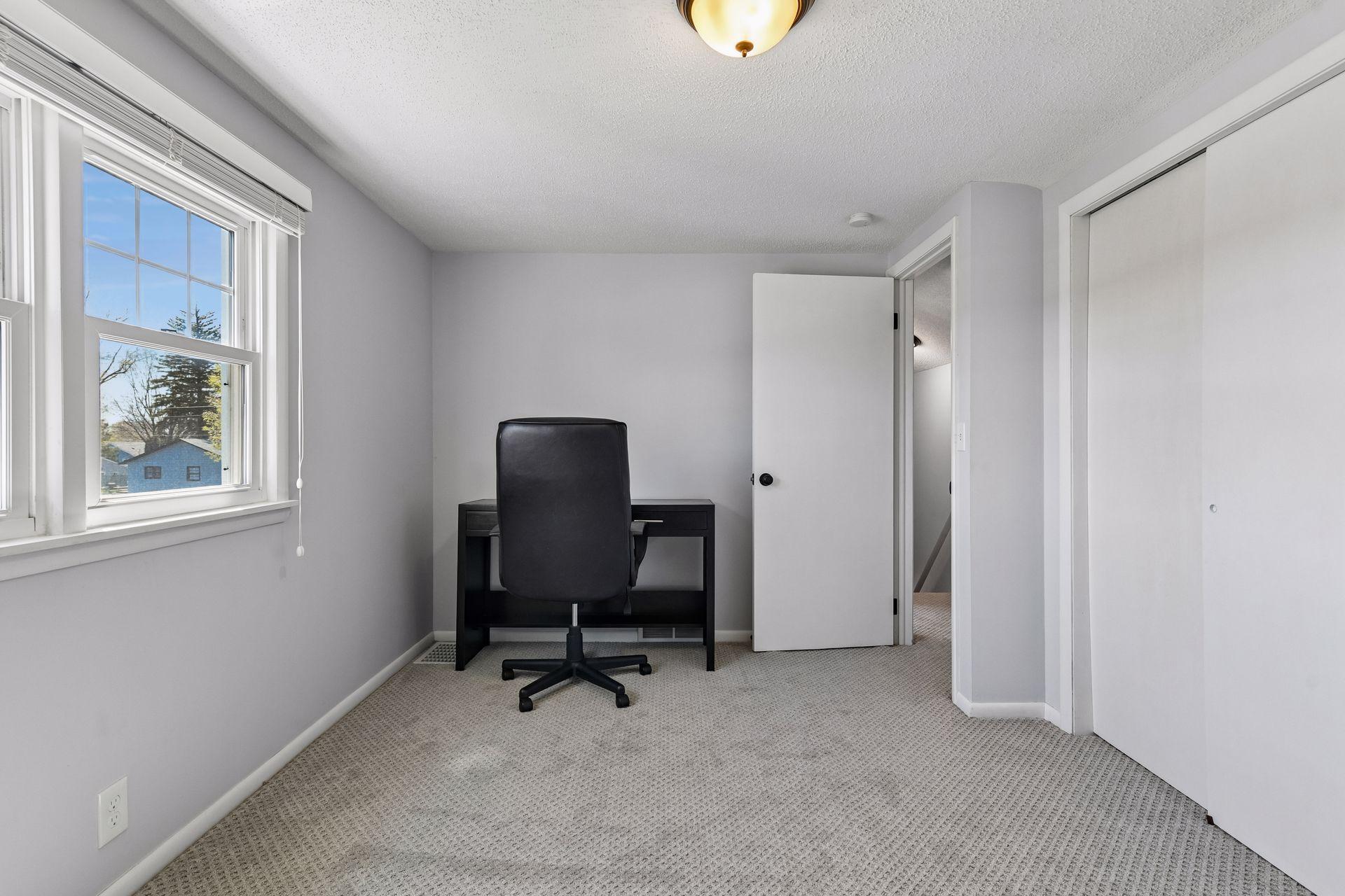 Large closets in this room also