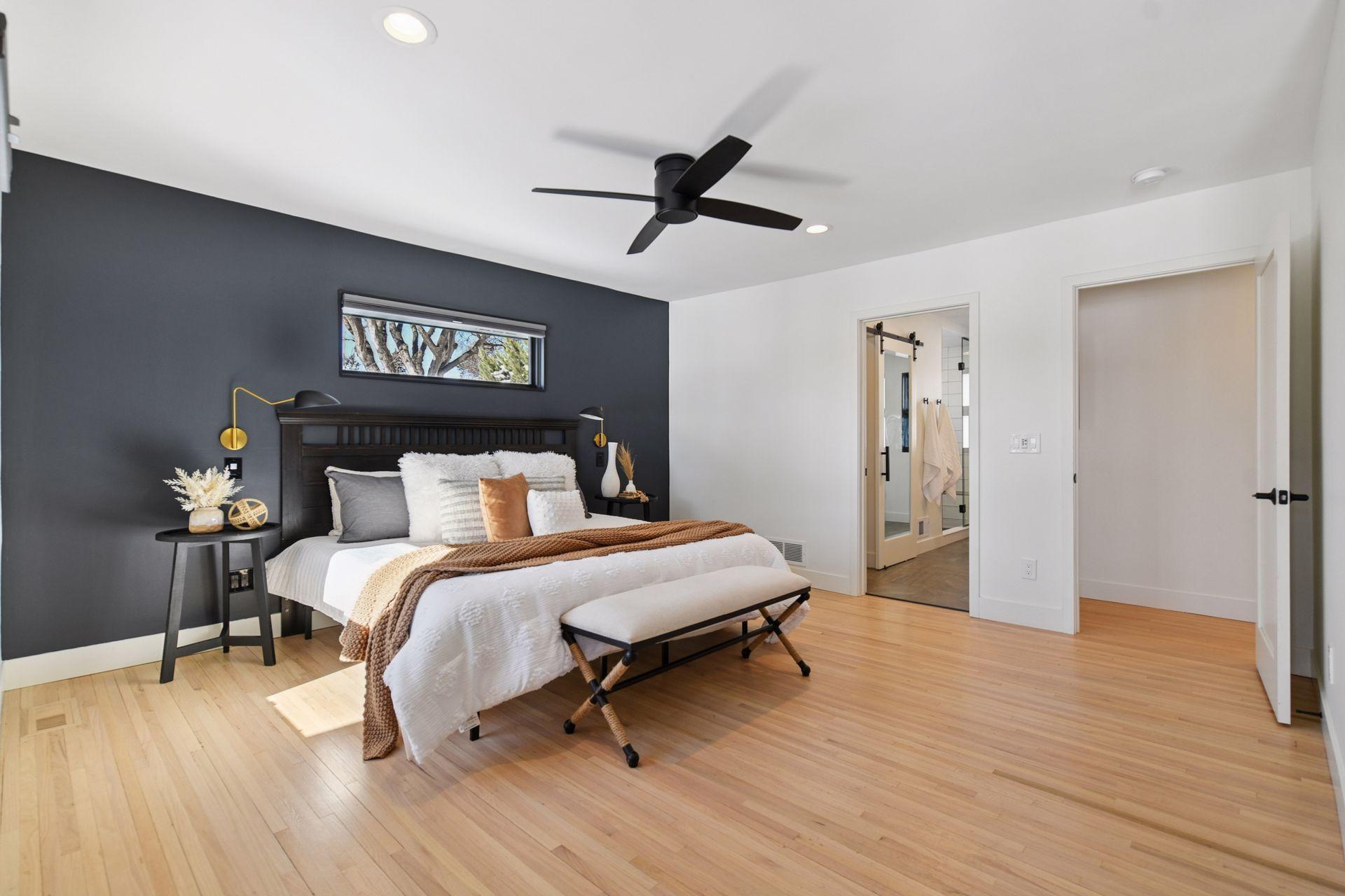 Generously sized primary suite