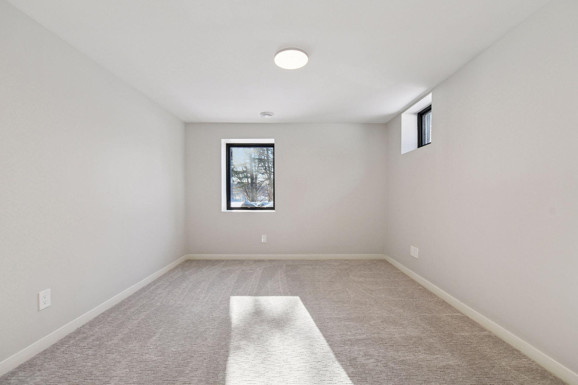 Lower level lakeside bedroom