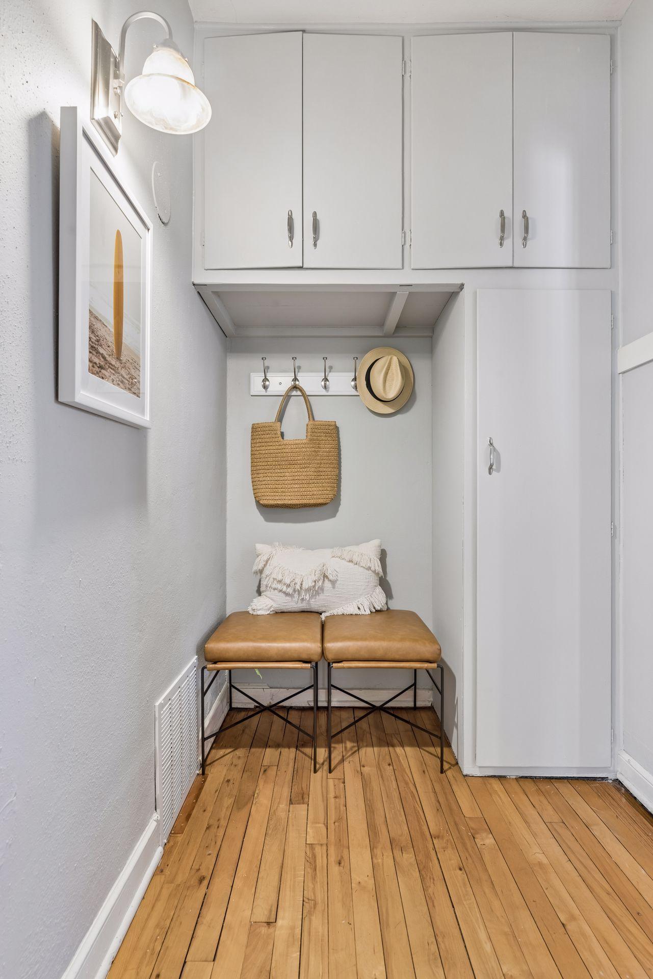 Mudroom and pantry space with lots of storage