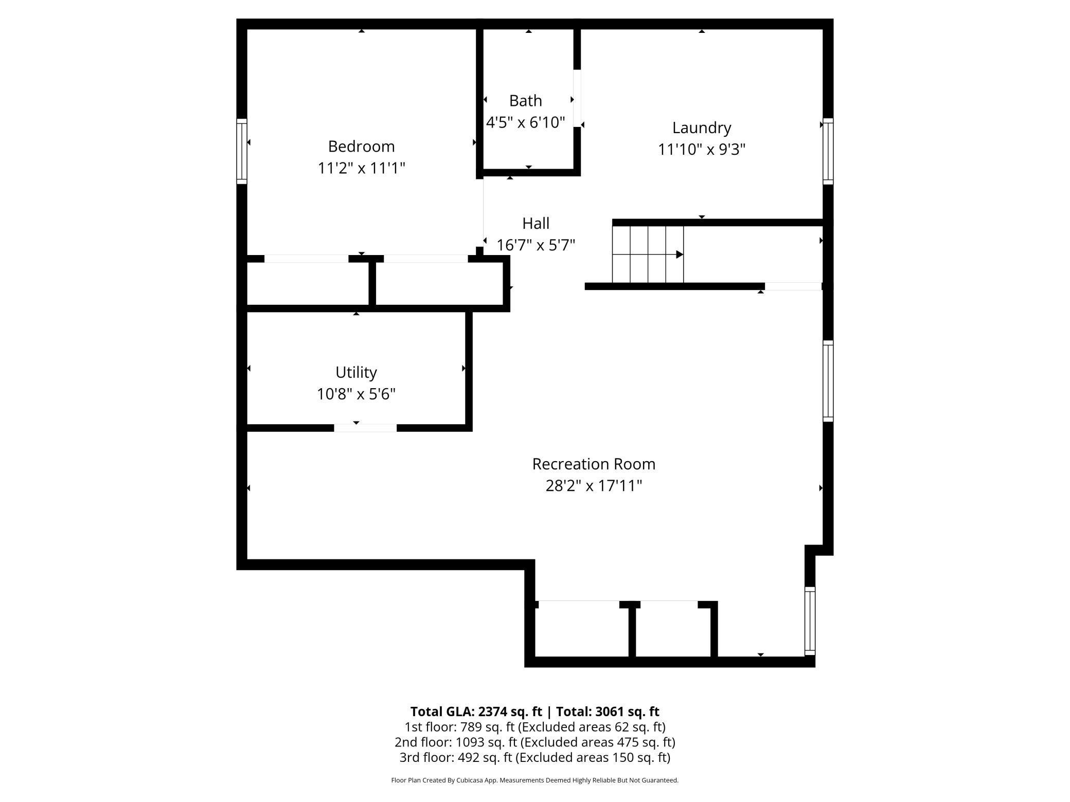 Basement floor plan