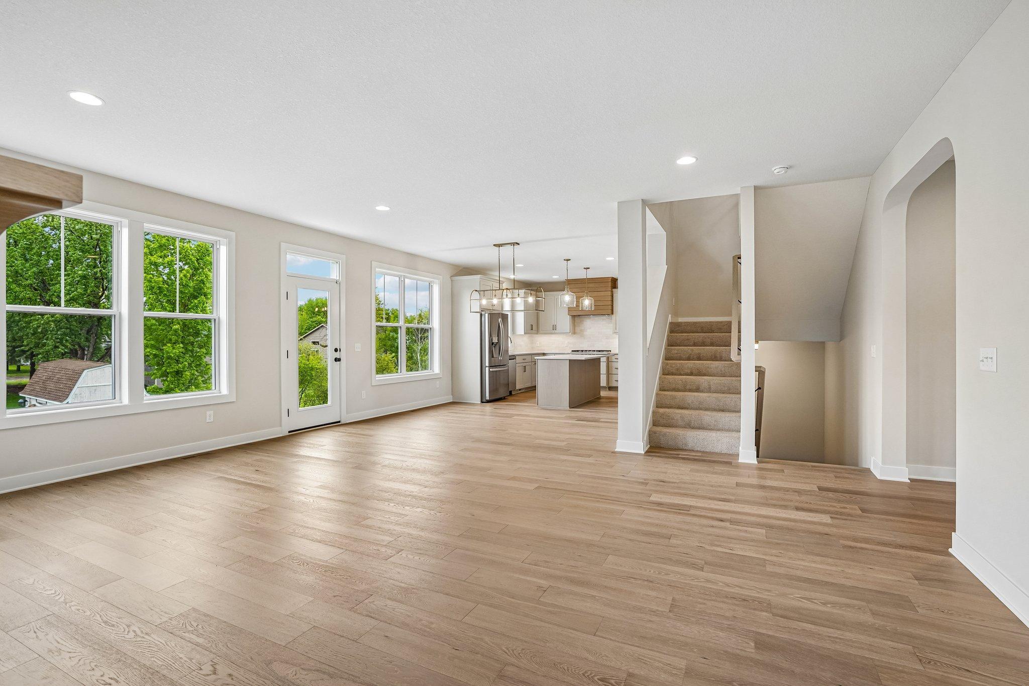 Very generous sized gathering room that naturally flows to the dinette and kitchen!