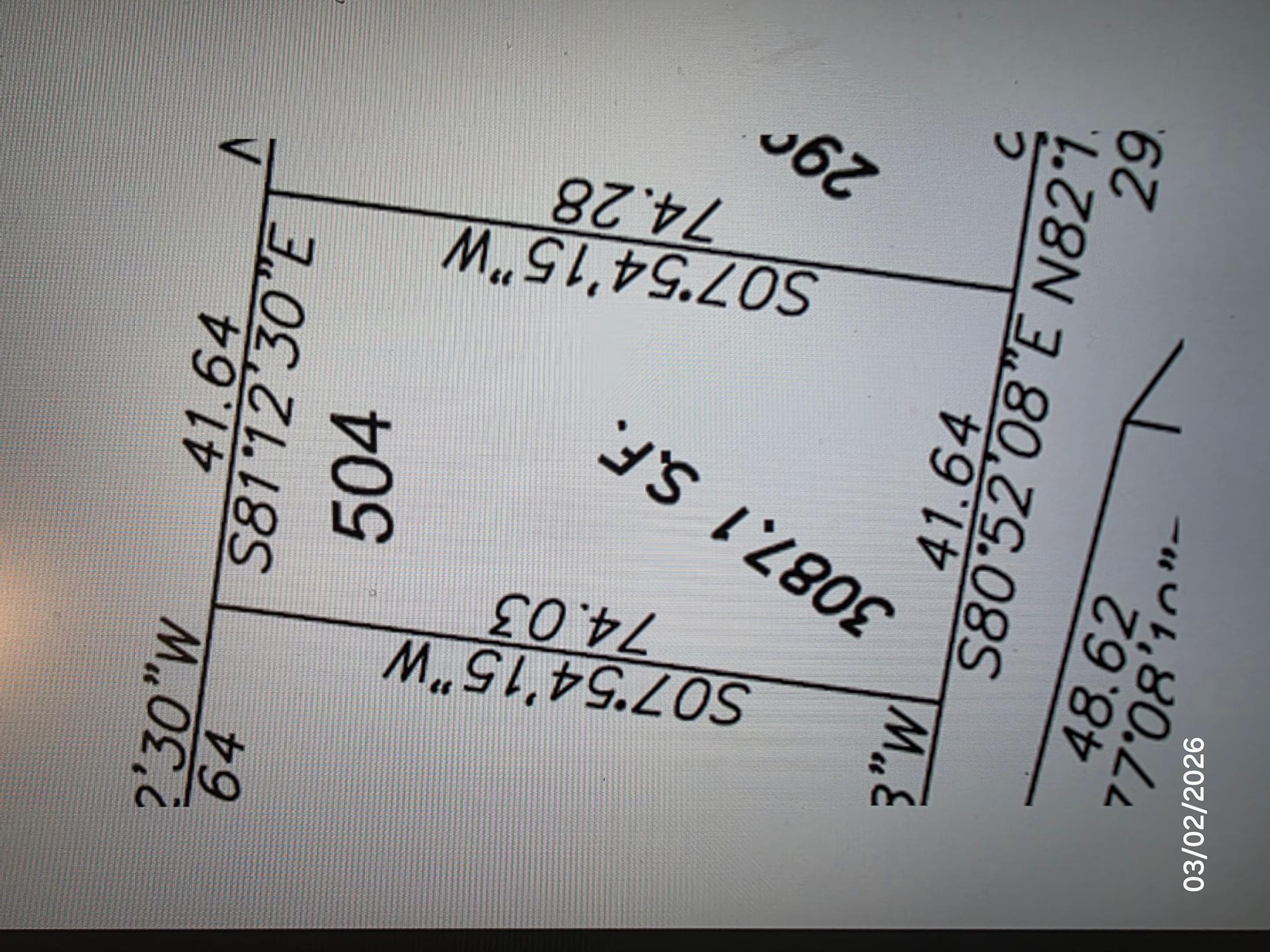 Unit 504 Survey Map