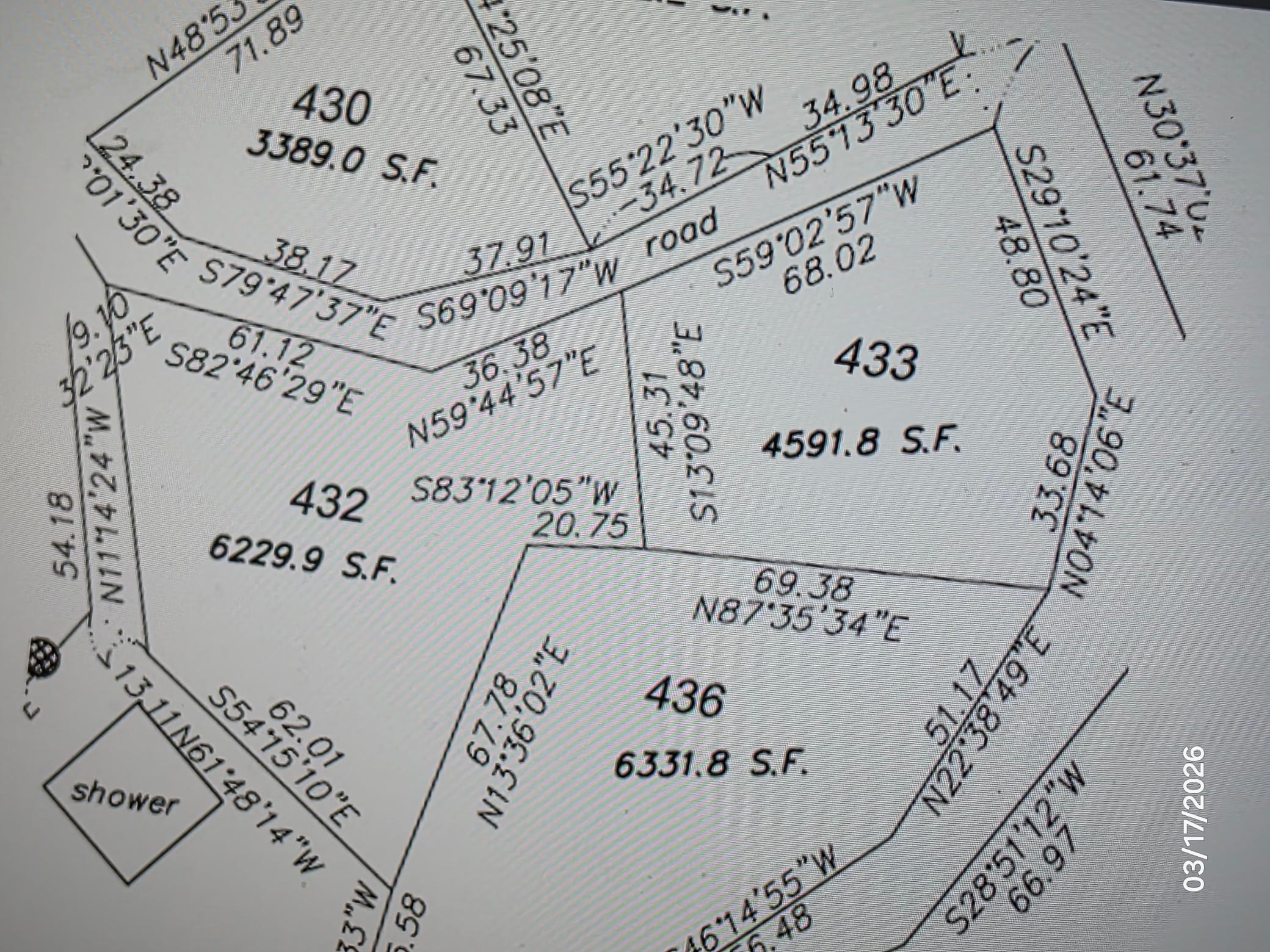 Unit 432 and 433 Survey Map