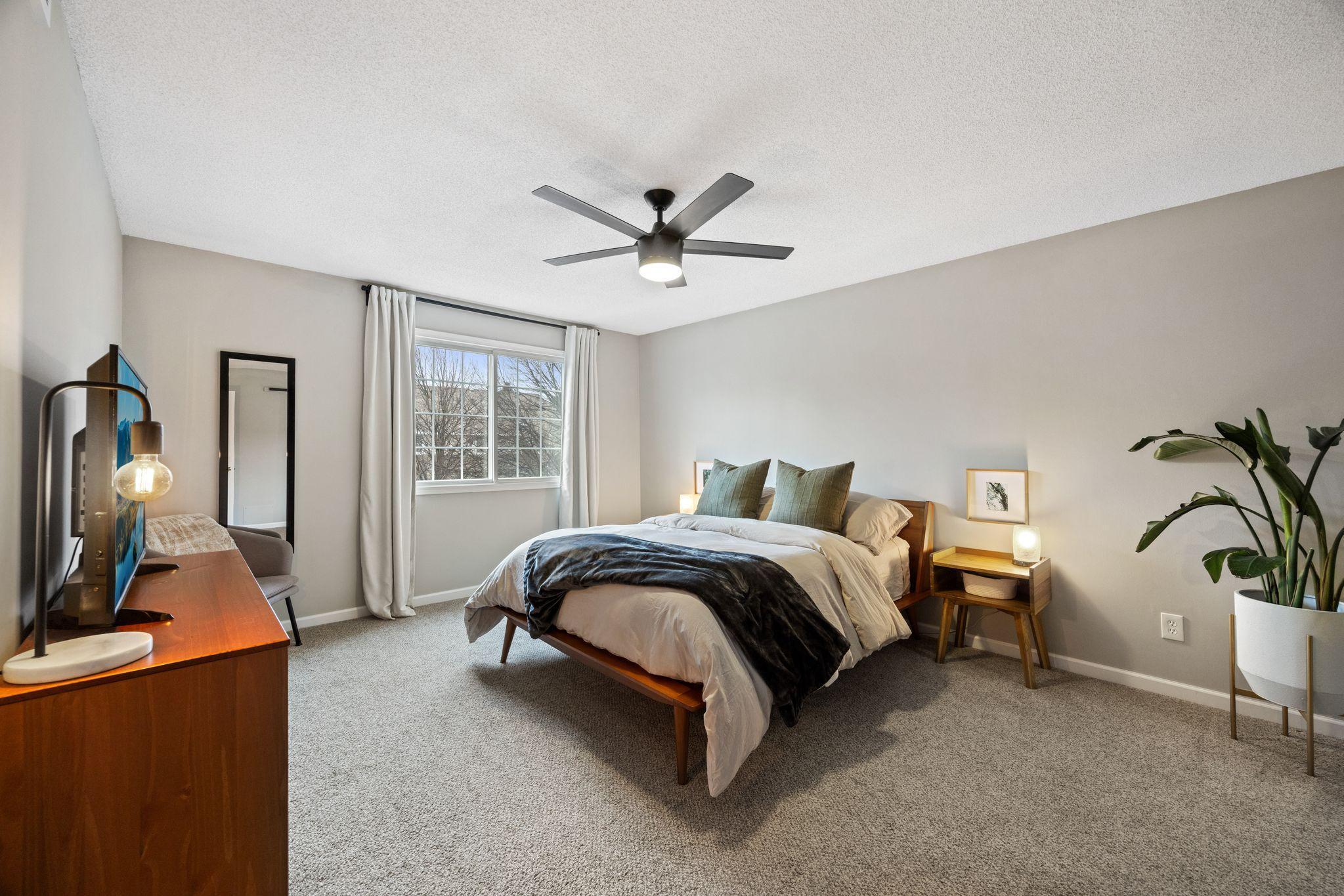 Spacious owner's bedroom with walk in closet