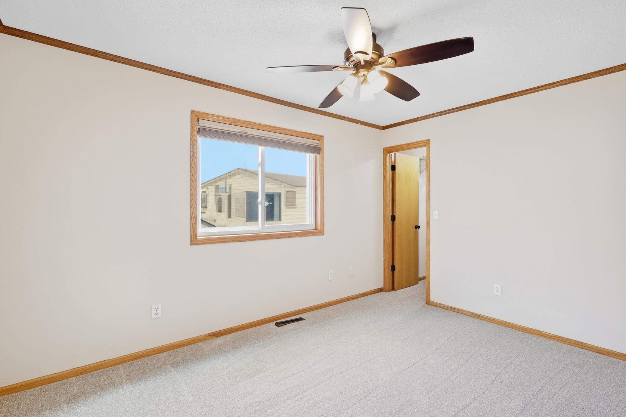 2nd bedroom up with walk in closet.