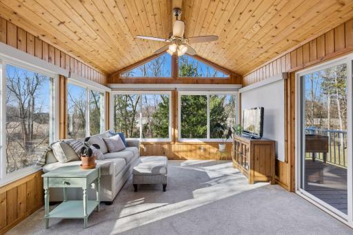 Vaulted, 4-season porch adds so much extra square footage
