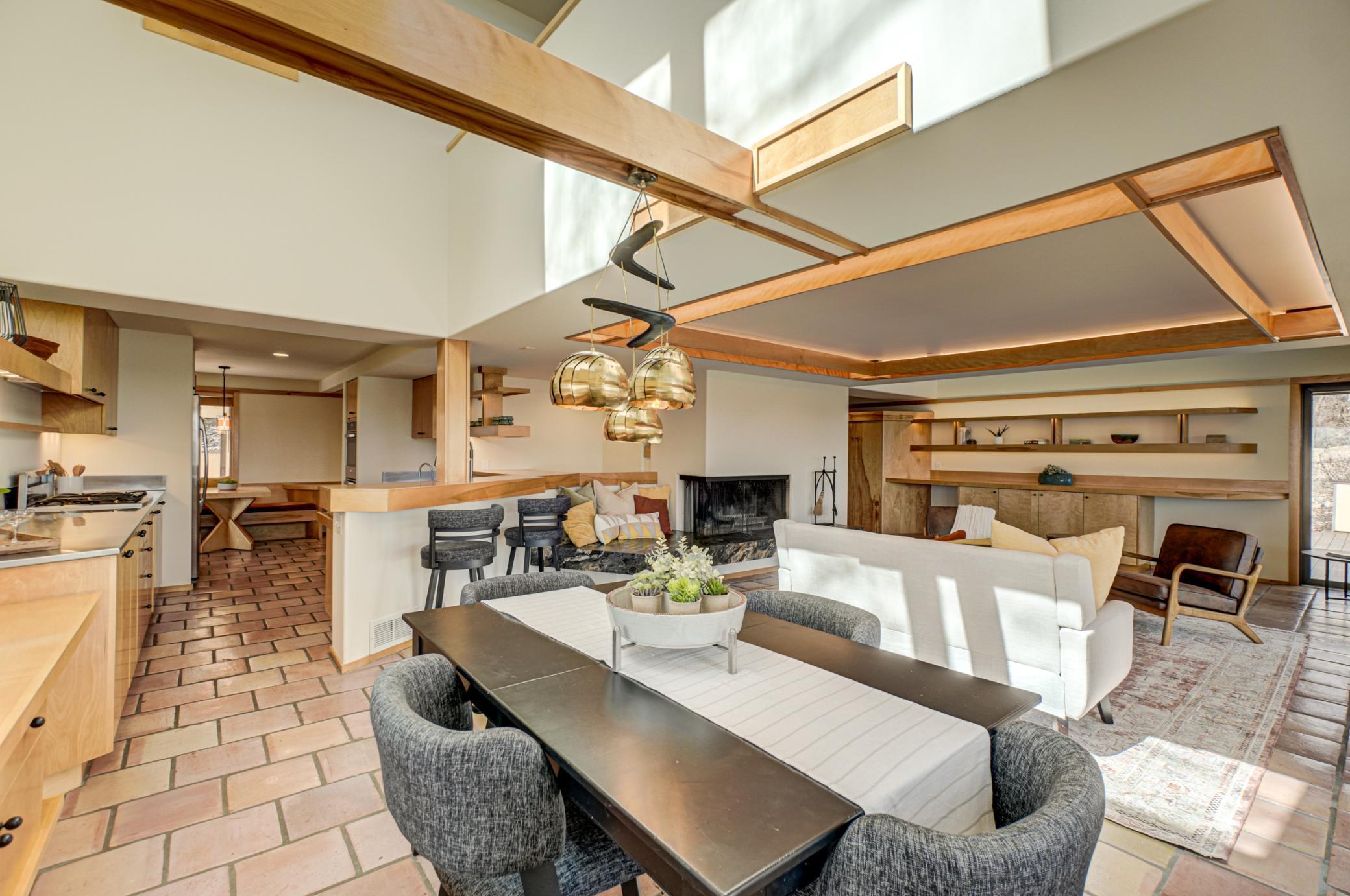 Open floor plan allows light to flow through the home