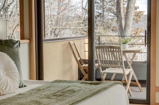 Enjoy morning sunrises from the primary balcony