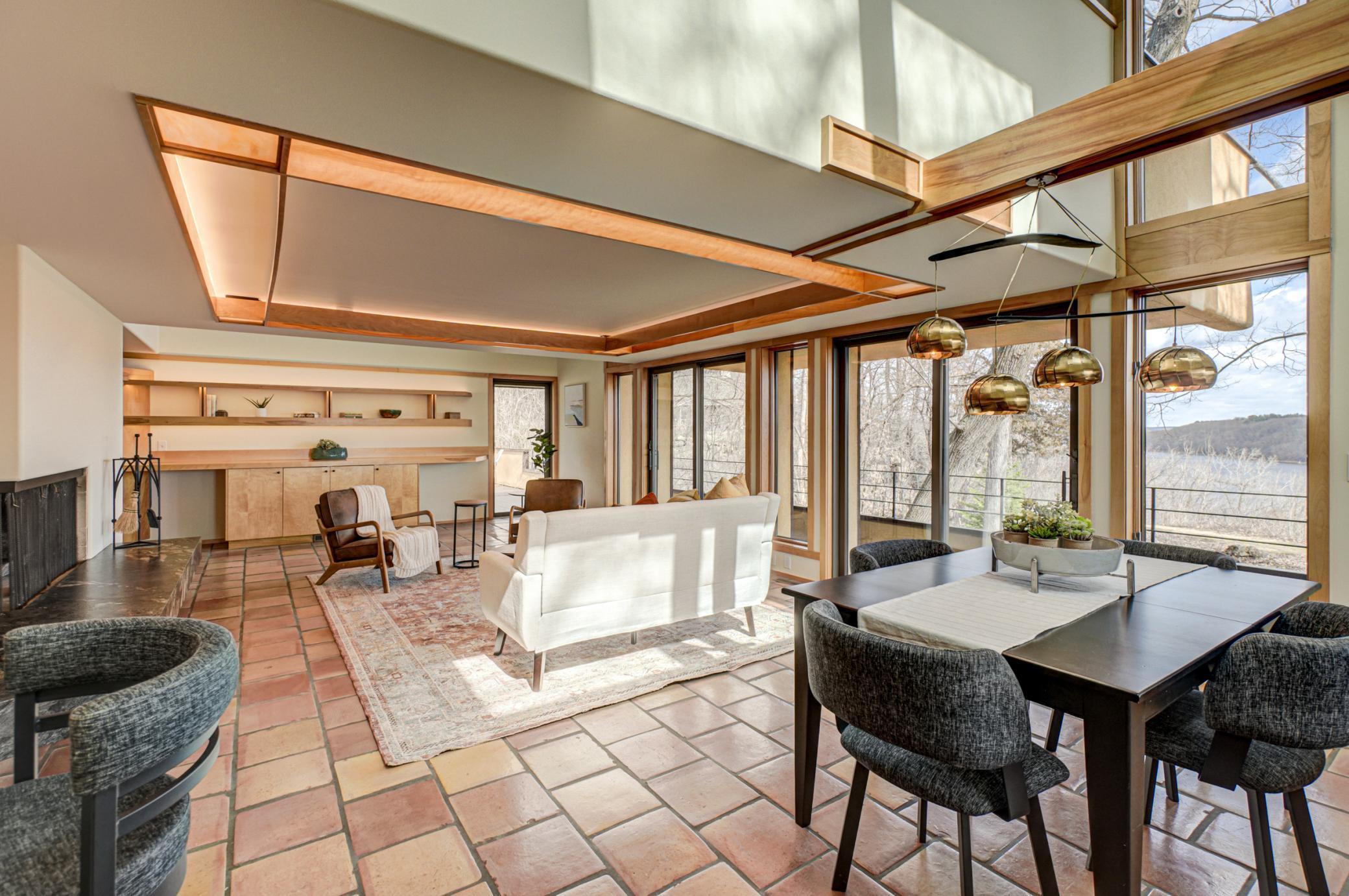 Primary suite above opens to the main level