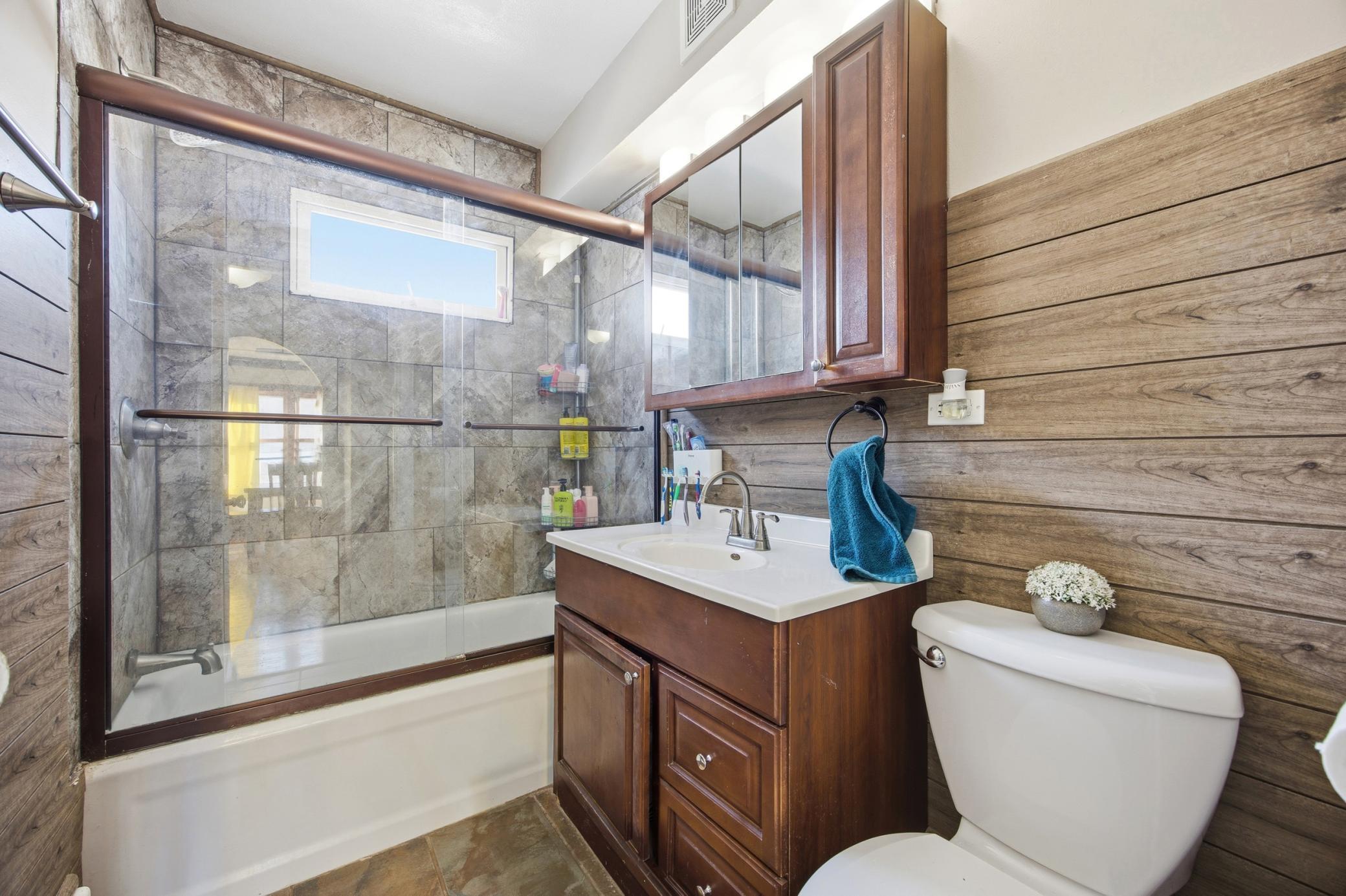 Main Floor Bathroom with Tile Surround