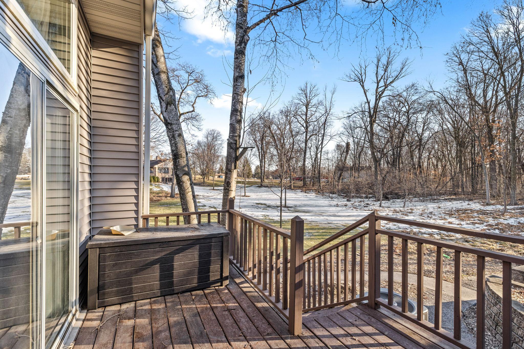 spacious deck with great views