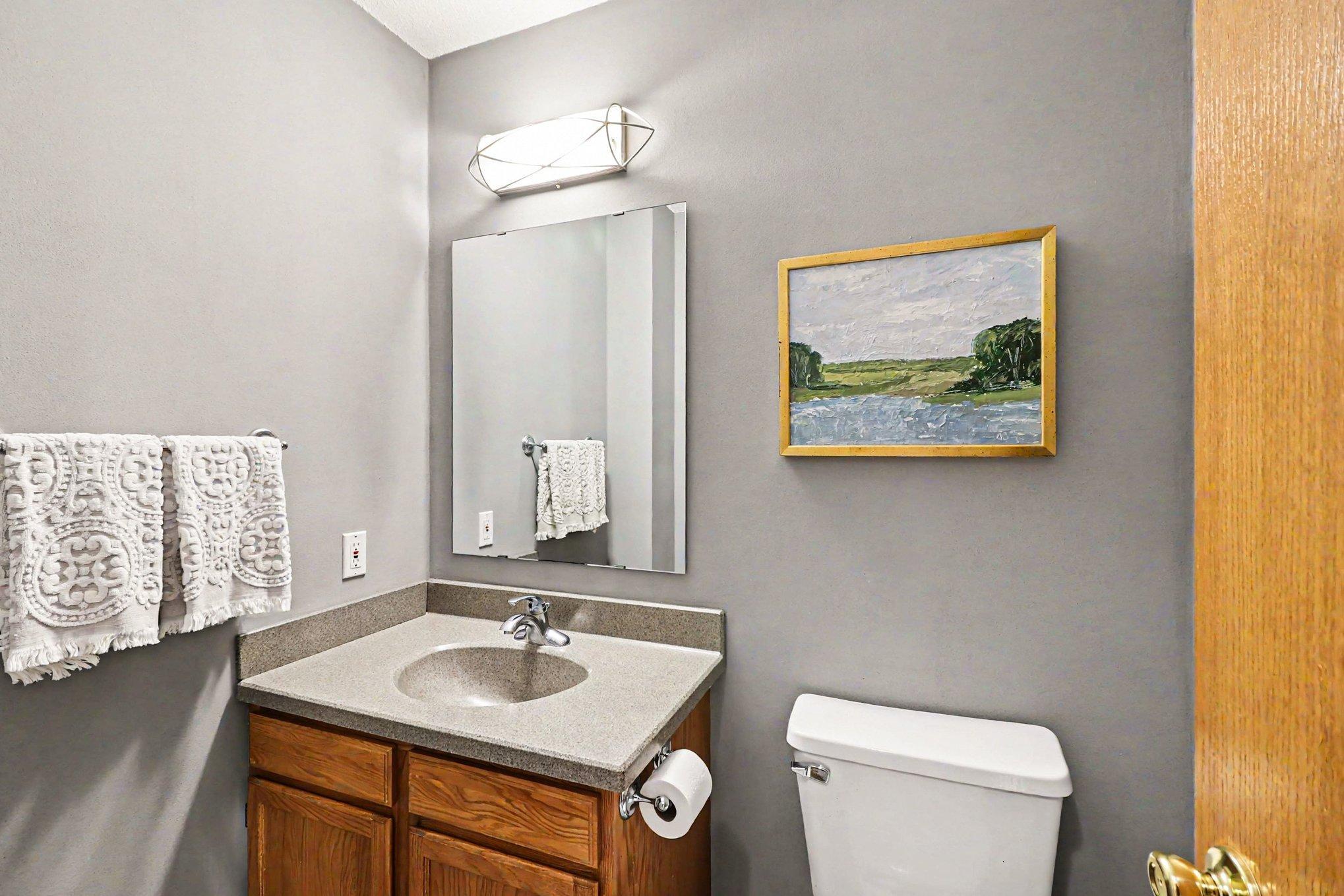 updated main floor powder room