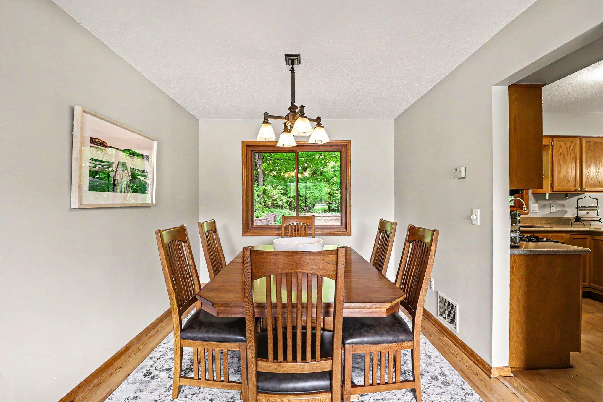 A roomy dining area