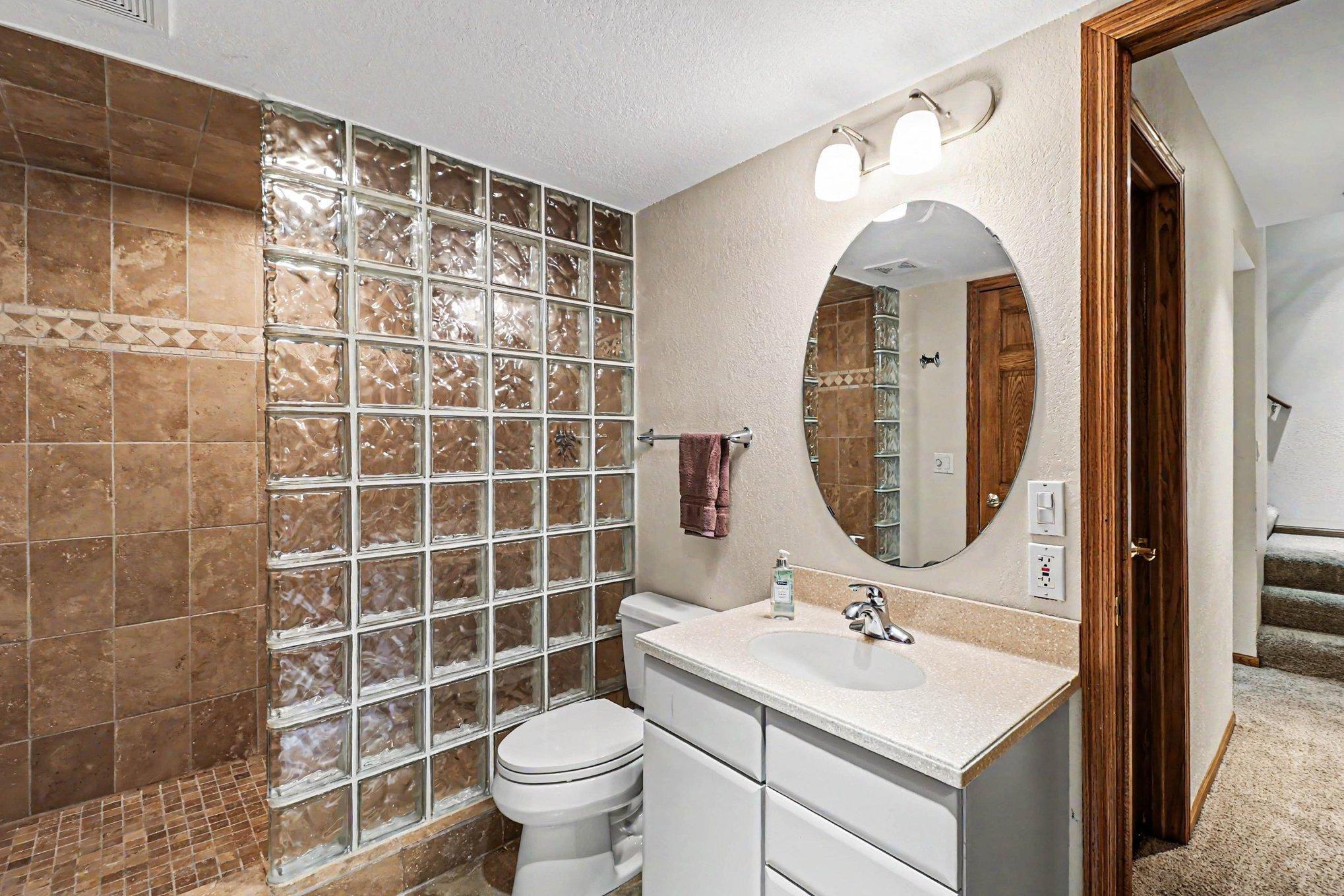 Huge 3/4 bath in the basement- gotta see this to believe it!