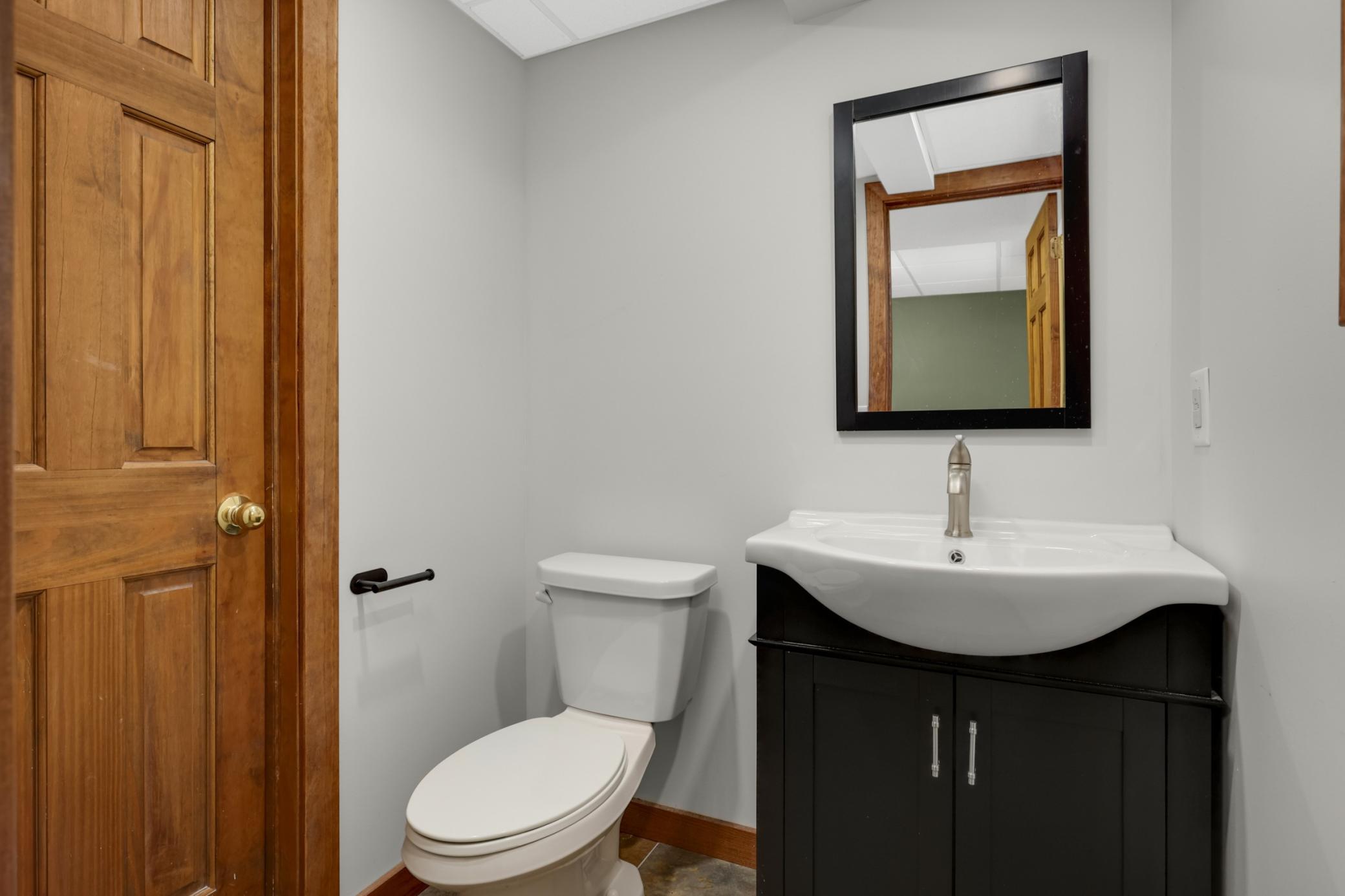 With convenient half bath attached