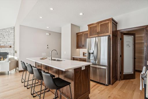 Custom cabinetry, quartz c-tops