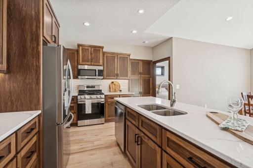 A second pantry offers plenty of storage space