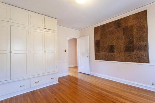 3rd Bedroom with Built-In Closet/Drawers & Cork Bulletin Board.jpg