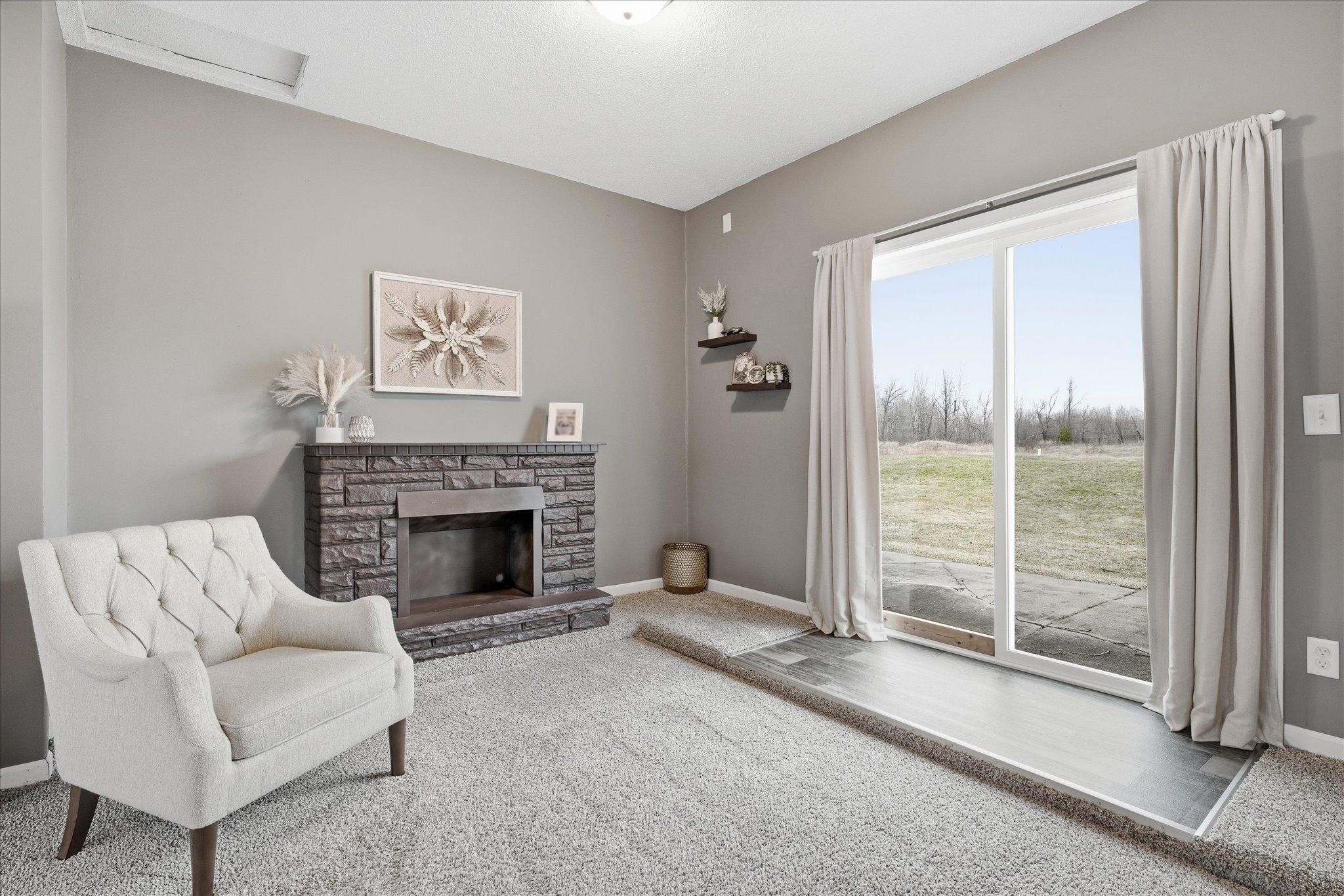 Easy access to the backyard patio