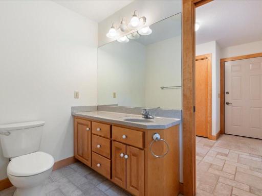 Conveniently located on the main level, the guest powder room enhances everyday living and effortless entertaining.