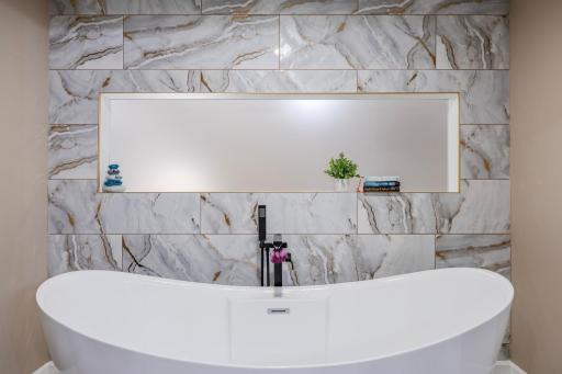 Stunning marble walls and natural lighting!