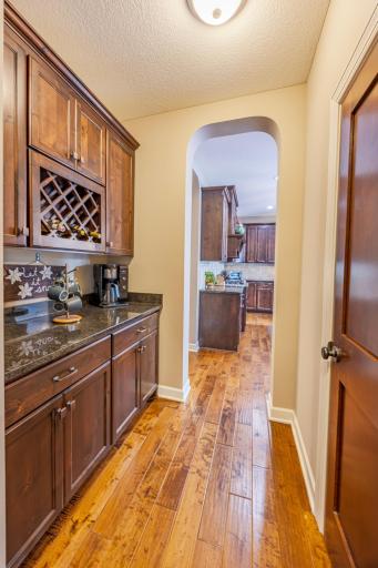Plenty of wine storage in the butler's pantry off the kitchen!