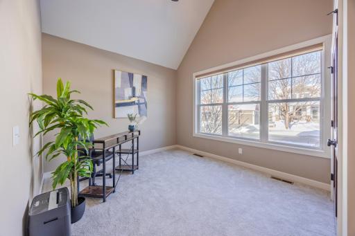 Front facing Bedroom/Office with vaulted ceilings!
