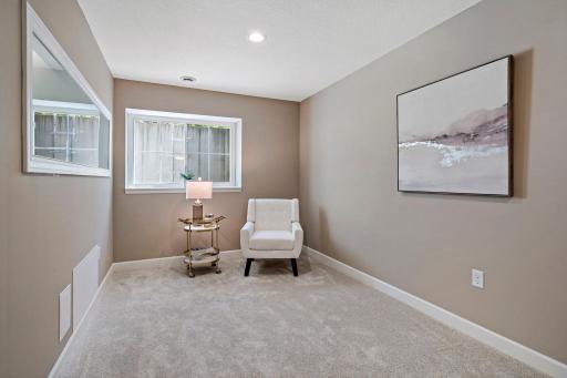 Seating area in lower level primary suite!