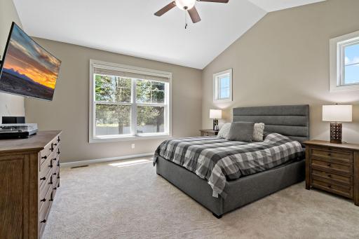 Primary Bedroom Suite with vaulted ceilings!