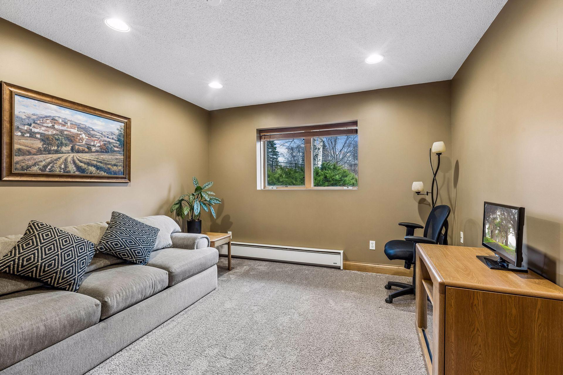 Lower Level Bedroom used as an Office