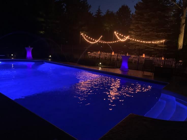Pool at night