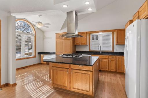 Updated and expanded kitchen