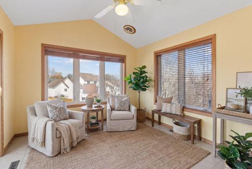 Cozy sunroom