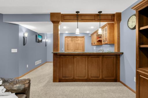Beautiful craftsmanship and thoughtful design in this Lower Level.
